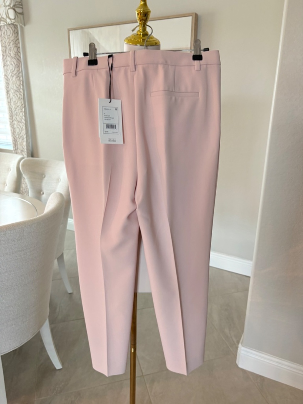 NWT Theory Treeca Pink Salt Admiral Crepe Pants - Picture 5 of 5